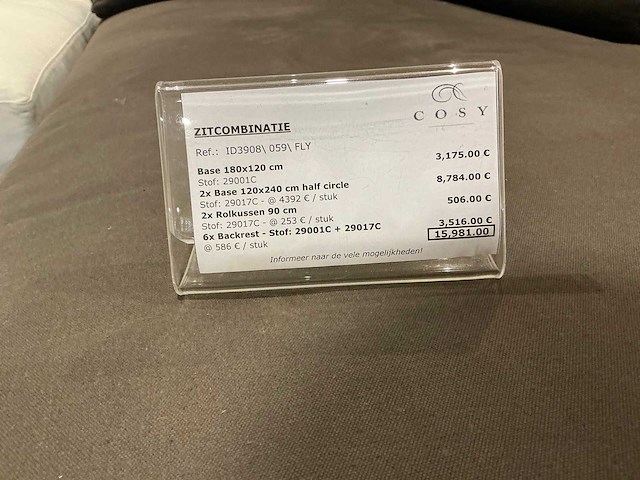 Bosal 3-delige stoffen zithoek opstelling - afbeelding 6 van  7