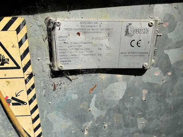 Boscaro a-99dzn 500l kraanbak - puinbak - afbeelding 3 van  3