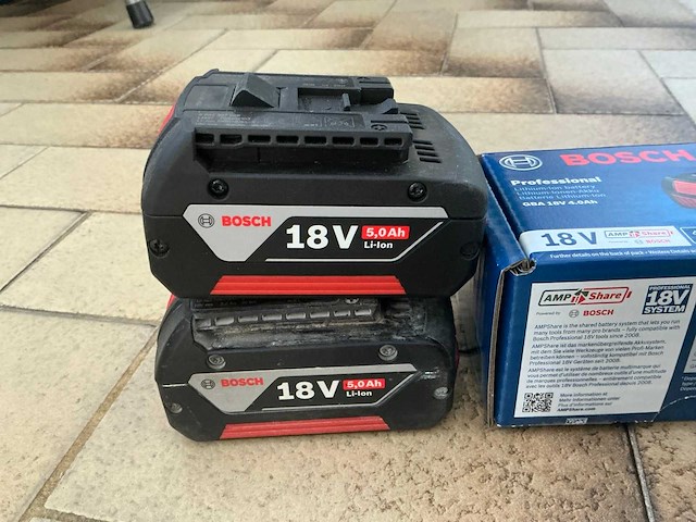 Bosch 18v accu (5x) - afbeelding 2 van  4