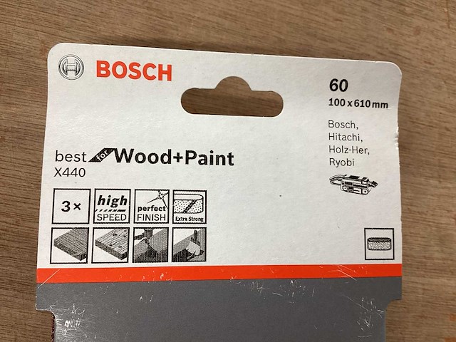 Bosch 3 delig schuurbandset 100x610mm-60 (5x) - afbeelding 4 van  5