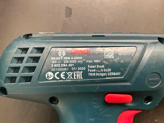 Bosch accu schroevendraaier prof. exact ion 4-2000 - afbeelding 4 van  4