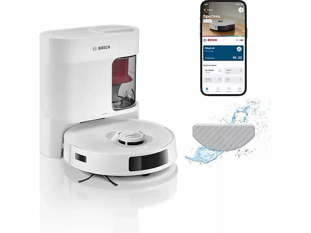 Bosch bcrd1w spotless+ - robotstofzuiger en dweil, anti-klitte - afbeelding 1 van  1