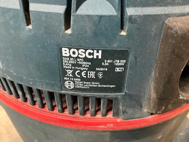 Bosch gas 20 l sfc industriële stofzuiger - afbeelding 4 van  4