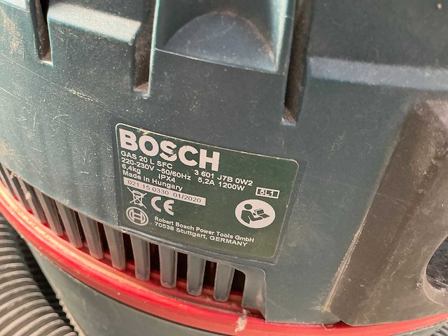 Bosch gas 20l sfc industriële stofzuiger - afbeelding 3 van  3