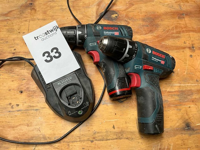 Bosch gras 12v-15 boormachine (2x) - afbeelding 1 van  4