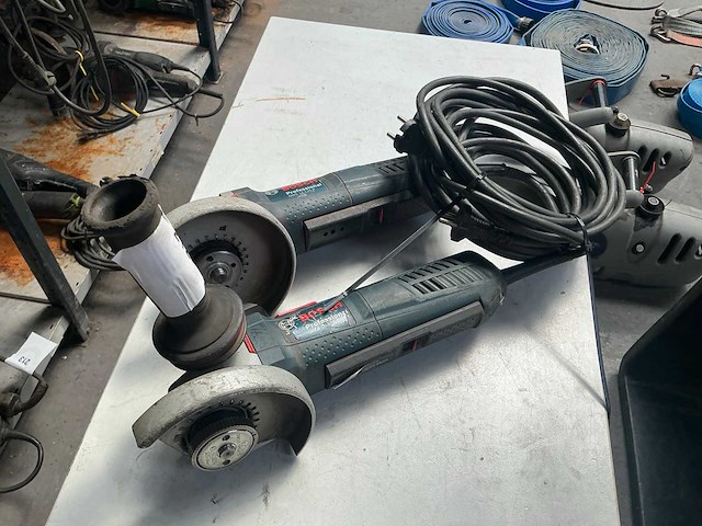 Bosch gws 125 haakse slijpmachine (2x) - afbeelding 1 van  7