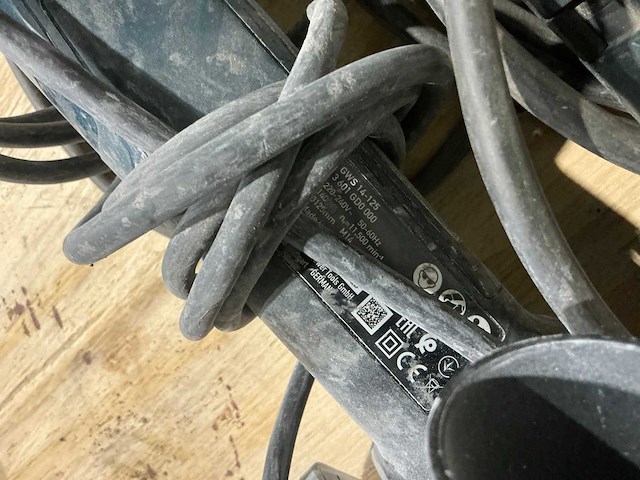 Bosch gws 14-125 schuurmachine + bosch gwb 10 re haakse boormachine - afbeelding 3 van  6