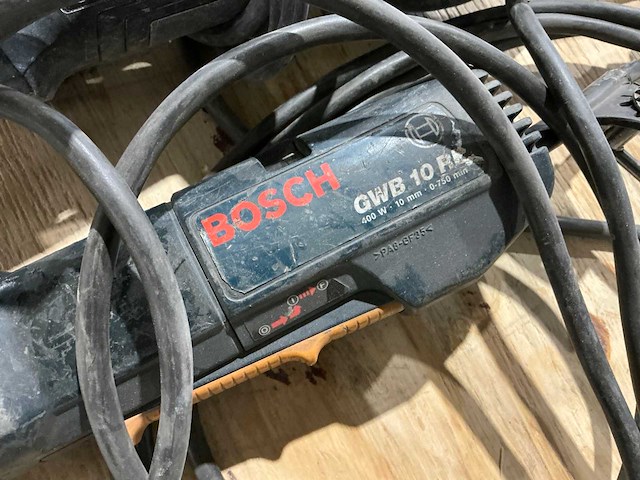 Bosch gws 14-125 schuurmachine + bosch gwb 10 re haakse boormachine - afbeelding 6 van  6