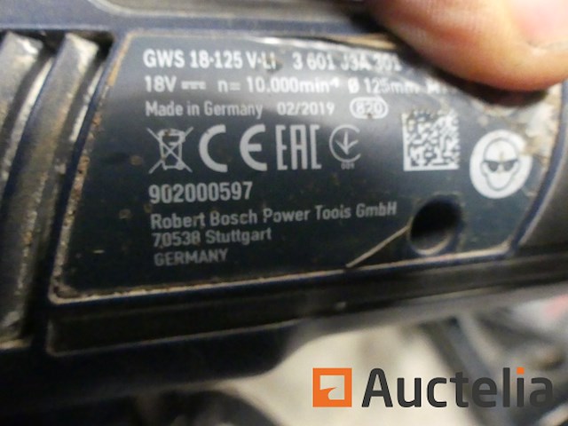Bosch gws 18-125 v-li op accu - afbeelding 6 van  7