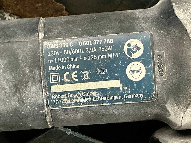 Bosch gws 850 2-28 c professional haakse slijpmachine - afbeelding 3 van  5