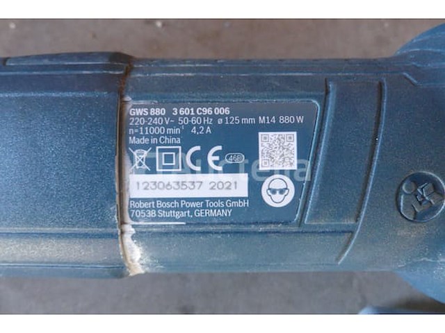 Bosch gws 880 haakse slijpmachine - afbeelding 5 van  5