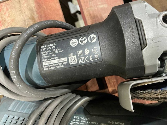 Bosch gws17-125s/gws15-125ci haakse slijpmachine - afbeelding 3 van  4