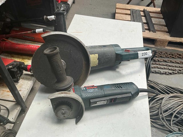 Bosch haakse slijpmachine (2x) - afbeelding 1 van  7