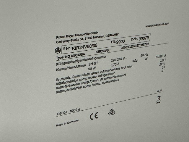 Bosch kg kirr26a inbouw koelkast - afbeelding 4 van  4