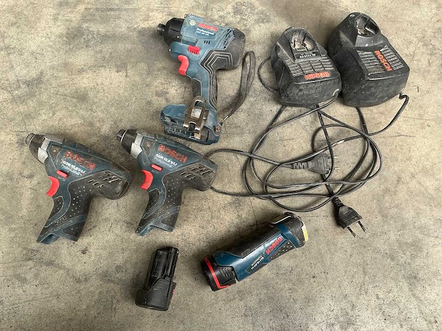 Bosch professional divers accugereedschap (4x) - afbeelding 1 van  2