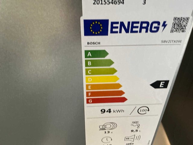 Bosch sbv2itx09e silence inbouw vaatwasser - afbeelding 7 van  9