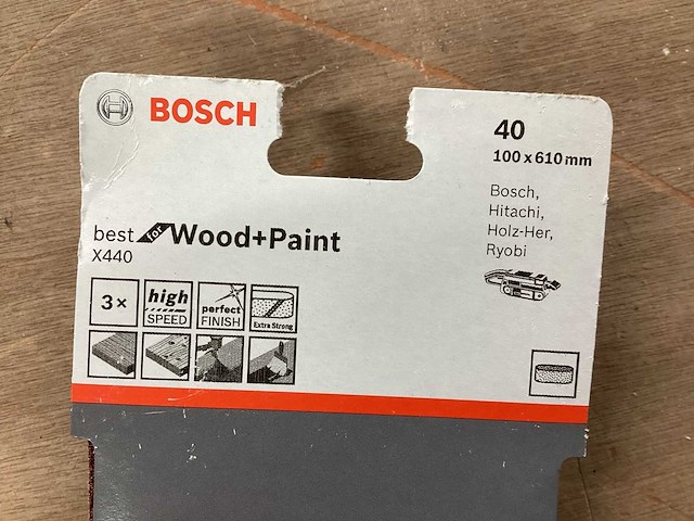 Bosch schuurband 100x610 mm, 3 pack (6x) - afbeelding 3 van  4