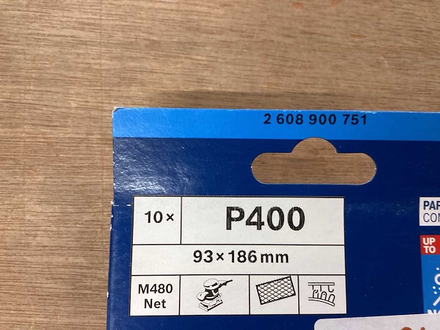 Bosch schuurgaas.p400, 93x186mm (25x) - afbeelding 2 van  5