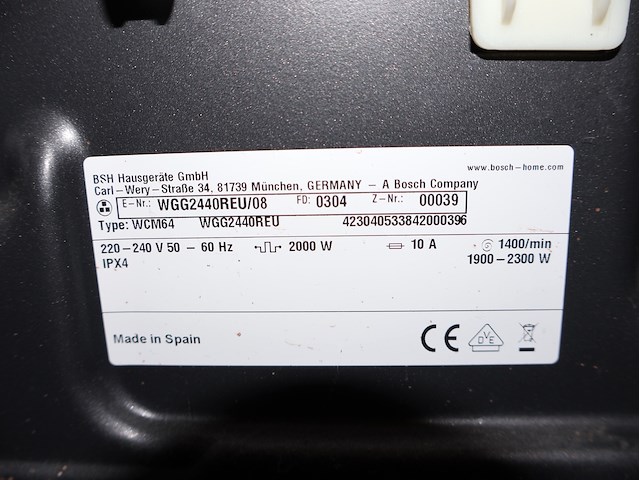 Bosch wasmachine - afbeelding 8 van  8