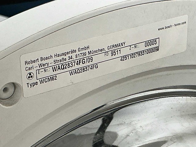 Bosch wcn62 serie 6 varioperfect wasmachine - afbeelding 4 van  5