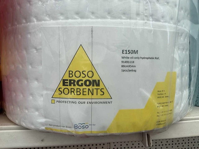 Boso ergon sorbent e150 m olie absorberende rol 54 meter - afbeelding 1 van  2