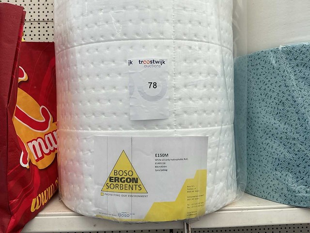 Boso ergon sorbent e150m absorberende rol voor olieachtige stoffen - afbeelding 1 van  2
