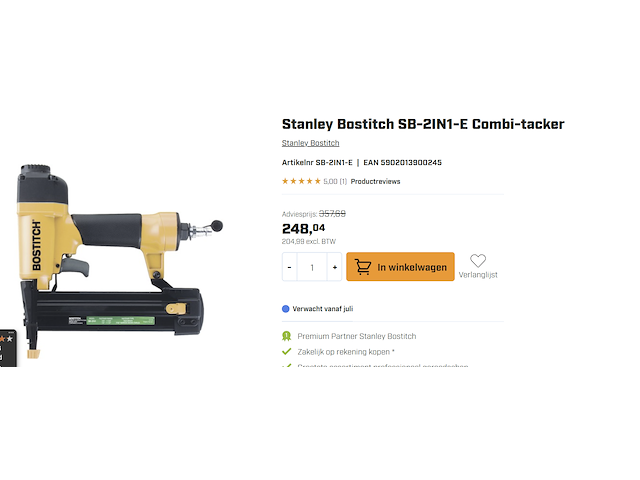 Bostitch combinatietacker sb 2-in-1 - afbeelding 6 van  6
