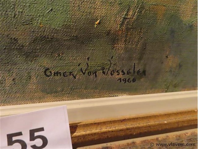 Boszicht, olie, gesigneerd - afbeelding 3 van  3
