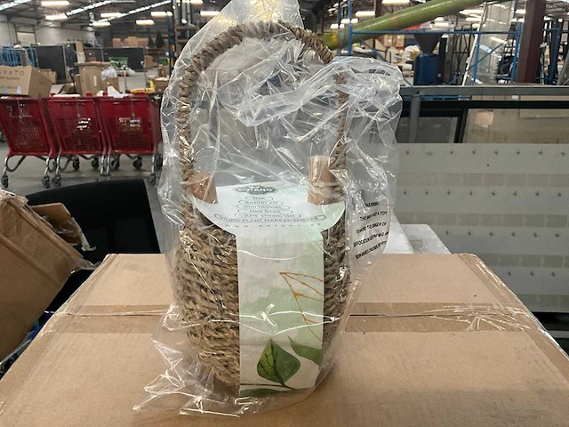 Botang peggy s/6 garden tools rieten planters basket (48x) - afbeelding 1 van  6