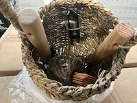 Botang peggy s/6 garden tools rieten planters basket (48x) - afbeelding 3 van  6