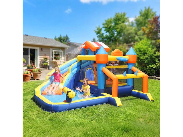Bouncy water castle - 8 in 1 met 550 w blower - afbeelding 3 van  7