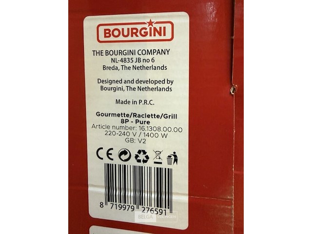 Bourgini gourmette raclette 8p - afbeelding 2 van  2