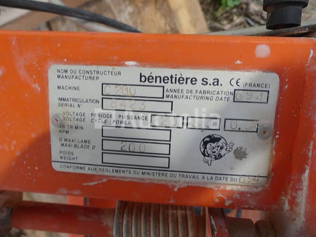 Bouw van wet saw benefée c200 - afbeelding 3 van  10