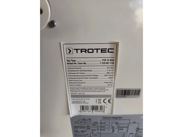 Bouwdroger/luchtontvochtiger trotec ttk 75eco - afbeelding 3 van  3