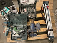 Bouwlaser, accu-slagmoersleutel en diversen