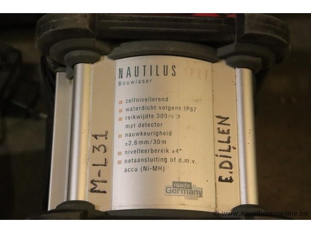 Bouwlaser nautilus ipx7 met teobehoren - afbeelding 3 van  3