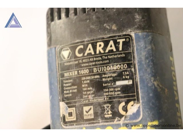 Bouwmixer - carat - mixer 1600 - afbeelding 3 van  3