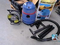 Bouwstofzuiger met accessoires en snoerhaspel