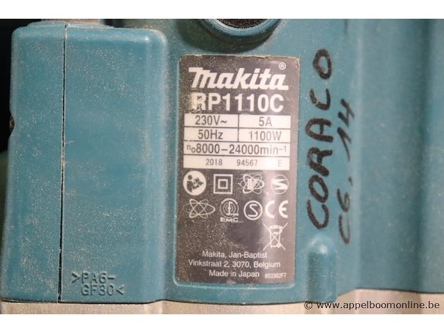 Bovenfrees makita rp1110c, 1100w - afbeelding 3 van  3