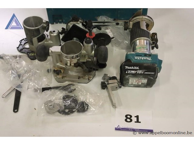 Bovenfreesmachine - makita - 18v toebehoren - freesvoeten, adapter, overige accessoires - afbeelding 1 van  3