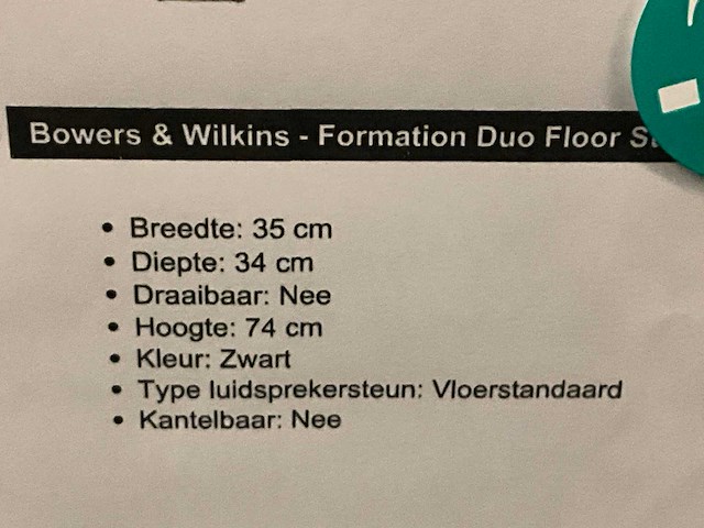 Bowers & wilkins formation duo vloerstaande luidspreker (2x) - afbeelding 7 van  7