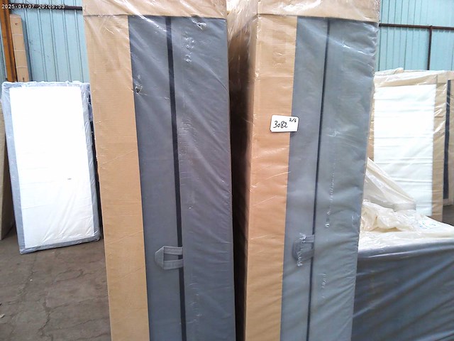 Box spring bed 140x200 - matras - matras topper - borst - grijs fluweel - afbeelding 11 van  11