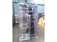 Box spring bed 140x200 cm - borst - matras - matras topper - grijs fluweel - afbeelding 2 van  7