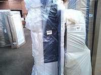 Box spring bed 160x200 - matras - matras topper - borst - beige fluweel - afbeelding 2 van  11