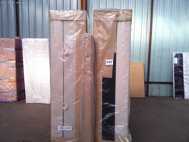 Box spring bed 160x200 - matras - matras topper - borst - beige fluweel - afbeelding 10 van  11