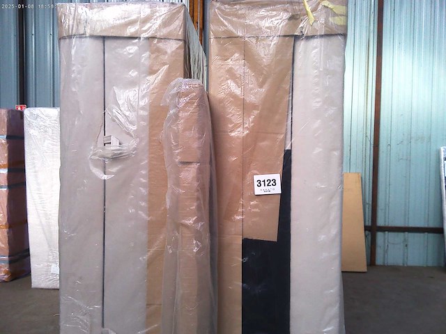 Box spring bed 160x200 - matras - matras topper - borst - beige fluweel - afbeelding 11 van  11