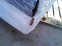 Box spring bed 160x200 - matras - matras topper - borst - beige fluweel - afbeelding 2 van  9