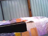 Box spring bed 160x200 - matras - matras topper - borst - beige fluweel - afbeelding 2 van  10