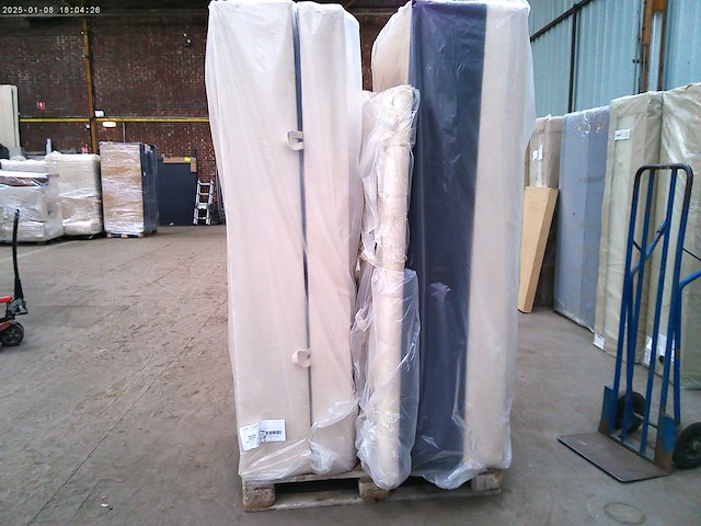 Box spring bed 160x200 - matras - matras topper - borst - beige fluweel - afbeelding 5 van  13