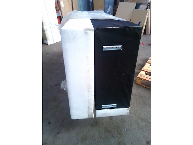 Box spring bed 160x200 cm - borst - matras - matras topper - witte pu - afbeelding 2 van  13